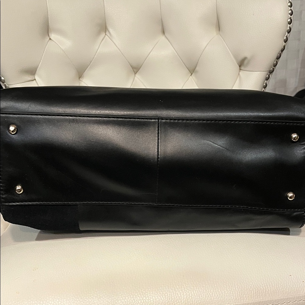 Trina Turk Black Satchel with Pom Charm - Picture 7 of 13